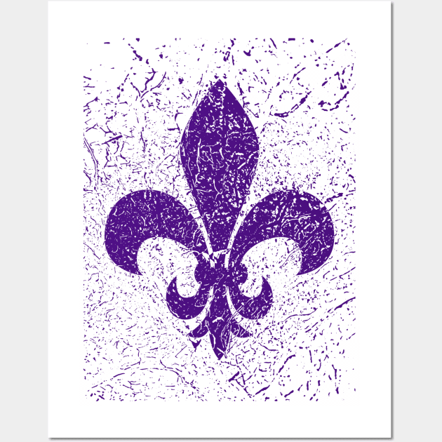 Heraldic lily purple Wall Art by Julia_Faranchuk